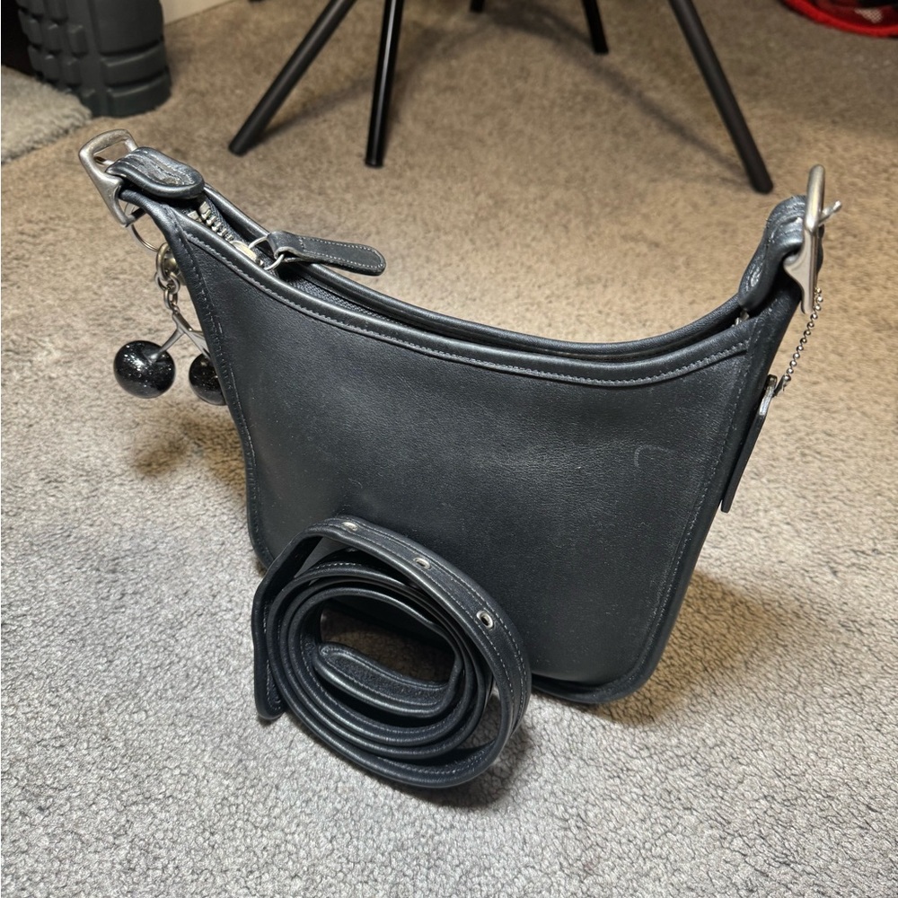 Coach 9950 Janice Legacy Crossbody Bag Black Leather Great Condition